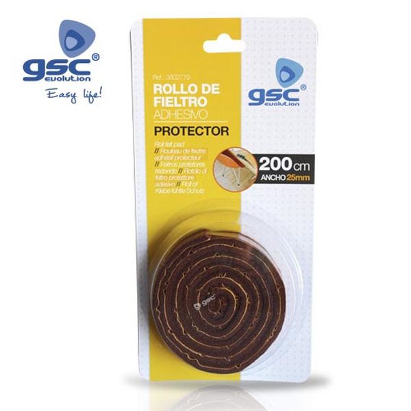 Rouleau de feutre adhesif pour meubles 25mmx2M - M | 003802779