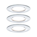 Kit ENC Nova Coin rond fixe LED 3x6W 2700K 230V Chrome/Alu