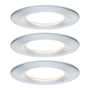 Kit enc Premium Coin Slim grad rd fixe L ED 3x6W 2700K 230V 51mm Alu tourné/Alu