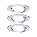 Kit enc Premium Coin Slim grad rd orien LED 3x6W 2700K 230V 51mm Alu tourné/Al