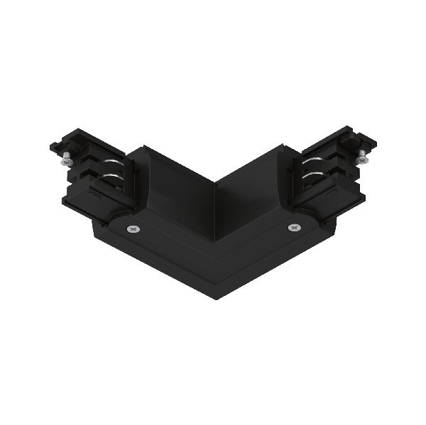 Connecteur en L ProRail3 Terre ext Noir 230V métal/plastique 3 phases