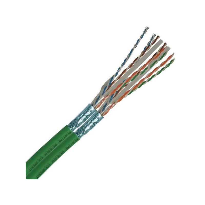 Câble Ftp - Blindé - F Utp 2X4 Paires Cat.6 Pour Réseau Informatique - Couronne De 100M