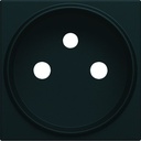 Enjoliveur Gallery prise de courant rénovation 2P+T, finition Night WXD105N