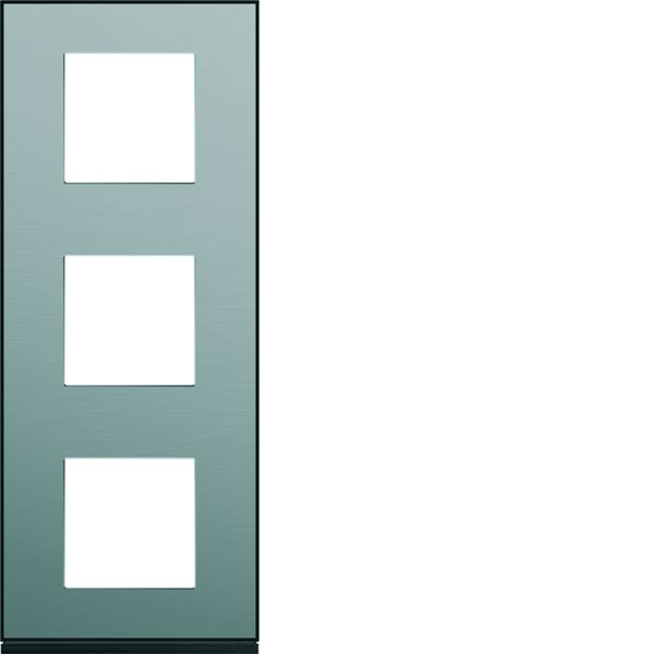 Plaque de finition Gallery 3 postes verticale Acier entraxe 71 mm WXP2143