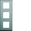 Plaque de finition Gallery 3 postes verticale Acier entraxe 71 mm WXP2143