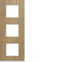 Plaque de finition Gallery 3 postes verticale ?Oak wood entraxe 71 mm WXP4743