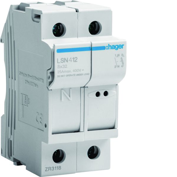 Coupe-circuit 1P+N 25A 400V L32 2M LSN412