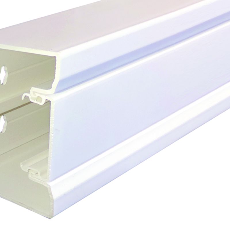 Goulotte d'installation GBD 50x85mm 1 compartiment PVC blanc GBD5008509016