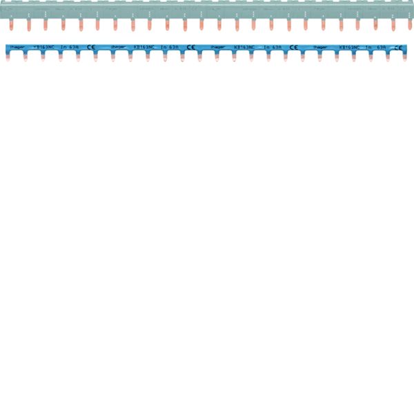 Barres de pontage 3P+N 63A à languette 24modules pour bornes décalées KBN863C