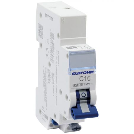Disjonteur 1P+N 32A Courbe C Connexion Rapide eurohm