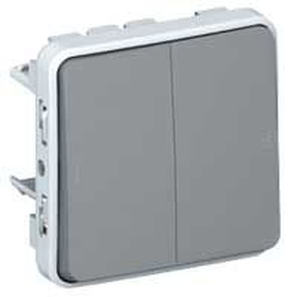 Double Poussoir No+Nf Plexo Composable Ip55 10A Gris legrand 069545