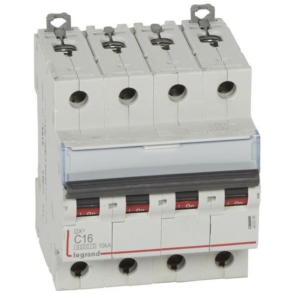 Disjoncteur Dx³ 6000 -Vis/Vis- 4P- 400V~-16A-Courbec-Peigne legrand 407898