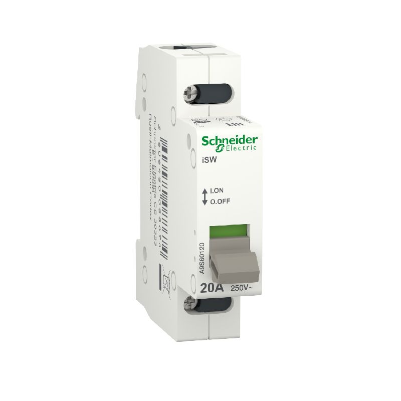 Acti9, iSW interrupteur de commande 1P 20A 250VCA A9S60120