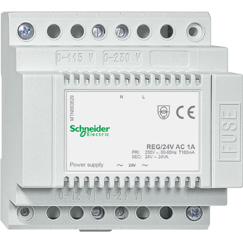 KNX - alimentation 24Vca -1A - 10 pas de 9mm MTN663529