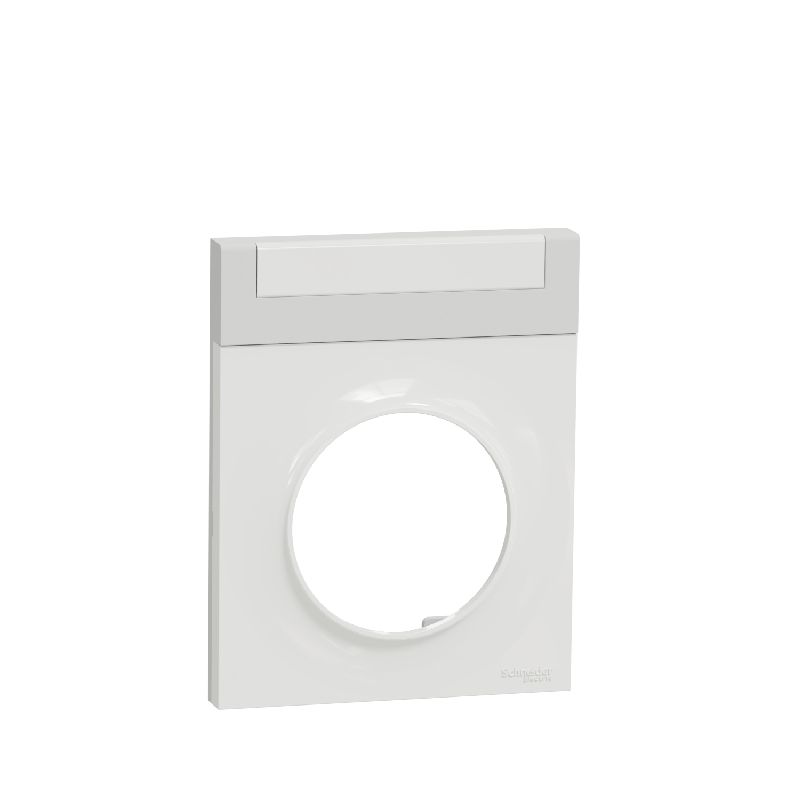 Odace Styl Pratic, plaque Blanc avec porte etiquet S520732