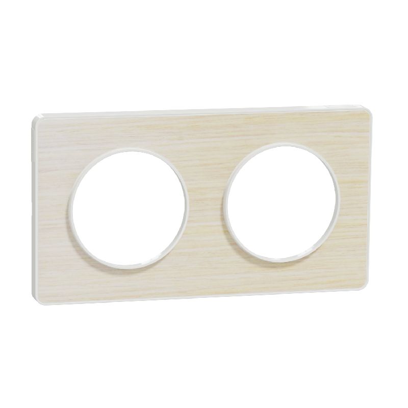 Odace Touch, plaque Bois nordique liseré Blanc 2 p S520804M