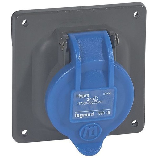 [LEG052018] Prise À Entraxes Unifiés Hypra Ip44 16A 200V~ À 250V~ 2P legrand 052018