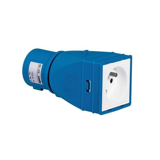 [LEG052100] Adaptateur Industriel Et Domestique 2P+T Livré Monté legrand 052100
