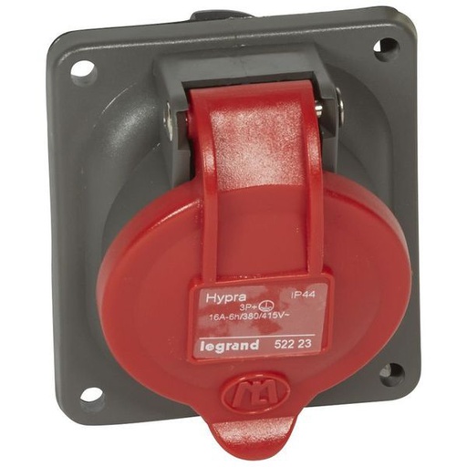 [LEG052223] Prise Fixe Hypra Ip44 16A 380V~ À 415V~ 3P+T Plastique legrand 052223