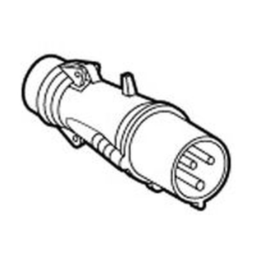[LEG053652] Fiche Droite 2P+T 63A 230V Caoutchouc legrand 053652