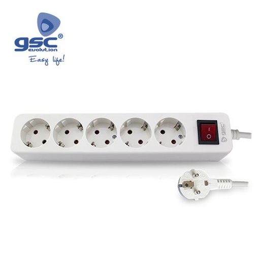 [GC000800876] Multiprises Espagnole 5T. / Int. (3x1.5mm) 3M - Bl | 000800876
