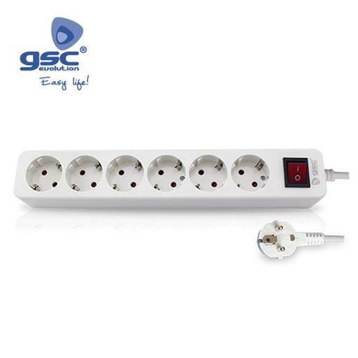 [GC000800877] Multiprises Espagnole 6T. / Int. (3x1.5mm) 3M - Bl | 000800877