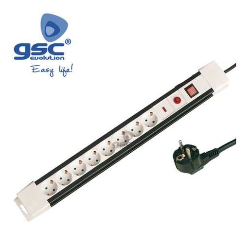 [GC000800798] Multiprises Espagnole 8T. / Int. (3x1.5mm) 1.5M av | 000800798