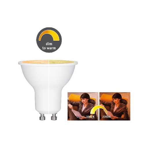 [PAU28735] LED GU10 350lm 36° dim to warm 1800-3000K 230V