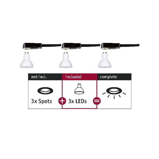 [PAU28784] ENC Choose kit 3 GU10 Non-Dim 3x6,5W 450lm 2700K 51mm