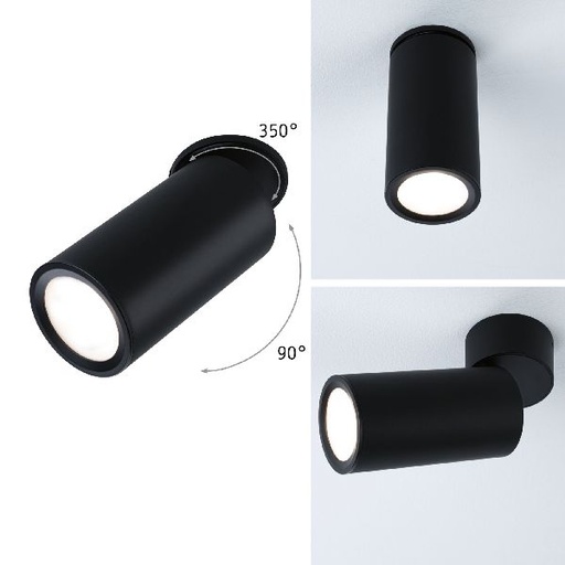 [PAU93088] Kit ENC Turnal Coin 3StepDim 6W 2700K 230V noir dép/métal