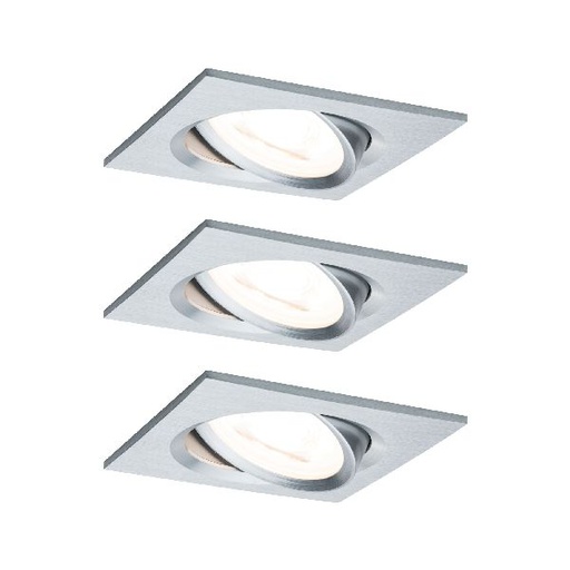 [PAU93492] Kit ENC Nova Coin 3 nivgrad car noir LED 3x6W 2700K 230V Alu tourné/Alu