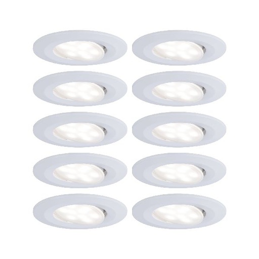 [PAU99924] Kit enc Calla BBC/IP65 grad rond orient LED 10x560lm 4000K 6,5W 230V Blanc dép