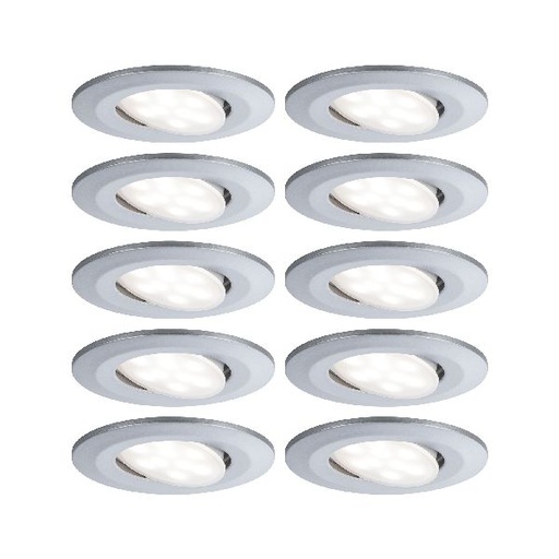 [PAU99925] Kit enc Calla BBC/IP65 grad rond orient LED 10x560lm 4000 K 6,5W 230V Chrome dép