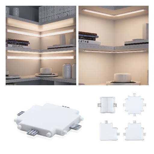 [PAU99966] Clever Connect Cadre connect en X 12V Blanc dépoli/Synthétique