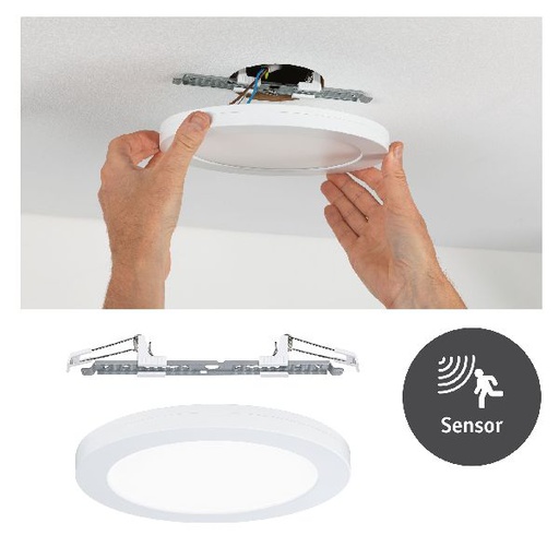 [PAU95391] Pann. ENC 2en1 Cover-it Sensor 16,5W 4000K 225mm 230V blanc dépoli/plastique