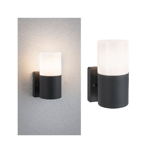 [PAU94649] Applique 230V extérieur Tubs IP44 E27 Métal Gris