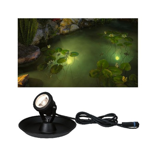 [PAU94209] Plug&amp;Shine extérieur Underwater Spot IP68 3000K 24V 2,8W avec câble 2m