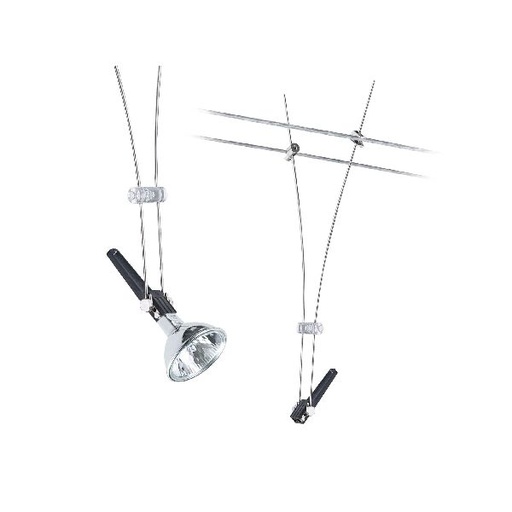 [PAU9711229] Système Câble Light&amp;Easy Spot Comet max.1x50W GU5,3 Chrome 12V Métal