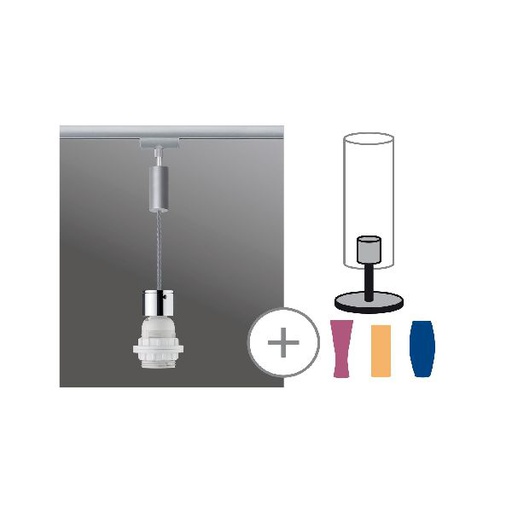 [PAU95436] Suspension URail 2Easy Basic max. 1x20 W E27 Chrome Mat/Chr 230 V Met/Syn