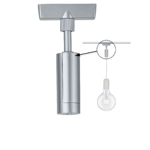 [PAU95551] Adaptateur Susp URail Universal Chr dépoli 230 V métal/plastique