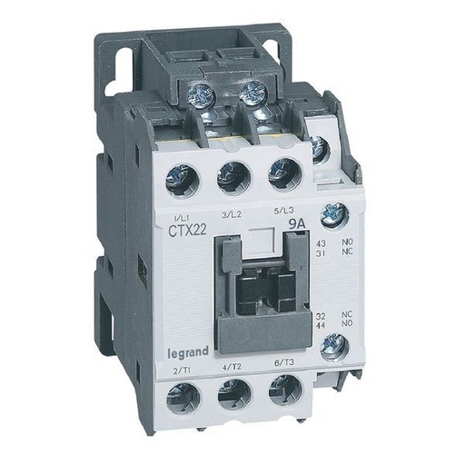 [LEG416080] Ctx Contacteur 3P 9A 1No1Nc 24V Ac Bornes A Vis T2 legrand 416080