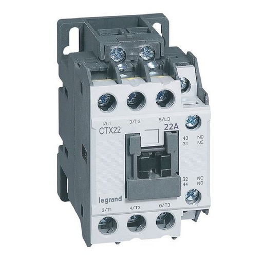 [LEG416113] Ctx Contacteur 3P 22A 1No1Nc 48V Dc Bornes A Vis T2 legrand 416113