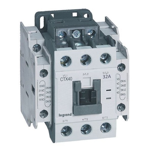 [LEG416123] Ctx Contacteur 3P 32A 2No2Nc 48V Dc Bornes A Vis T3 legrand 416123