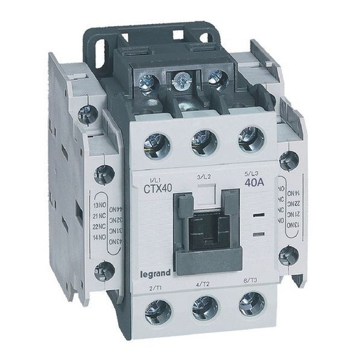 [LEG416131] Ctx Contacteur 3P 40A 2No2Nc 24V Dc Bornes A Vis T3 legrand 416131
