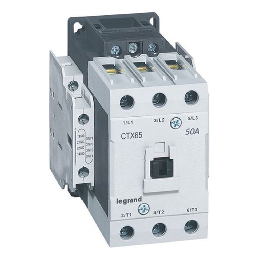 [LEG416153] Ctx Contacteur 3P 50A 2No2Nc 48V Dc Bornes A Cage T4 legrand 416153