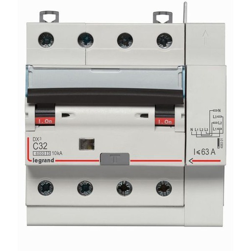 [LEG411219] Disjoncteur Diff Dx³ 6000 -Vis/Auto-4P 400V~ 32A-Typeac 300M legrand 411219