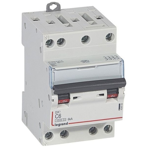 [LEG406906] Dx3 Disjoncteur 4P C6 4500A/6Ka 3 Module S legrand 406906