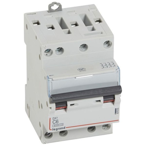 [LEG407905] Dx3 Disjoncteur 4P C6 6000A/10Ka 3 Modul Es legrand 407905
