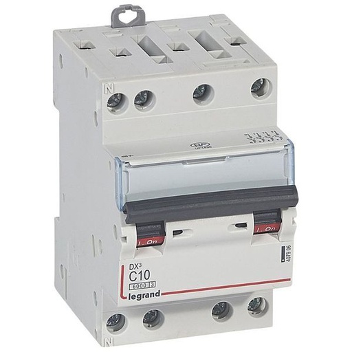 [LEG407906] Dx3 Disjoncteur 4P C10 6000A/10Ka 3 Modu Les legrand 407906