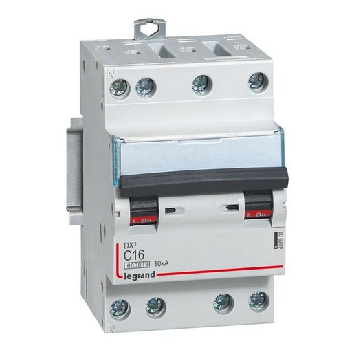 [LEG407907] Disjoncteur Dx³ 6000 Vis/Vis- 4P 400V~-16A-10Ka-Courbec-Peig legrand 407907